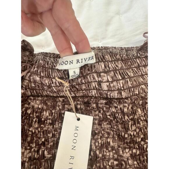 NWT Moon River Maxi Smocked Dress Size Small - Picture 9 of 11